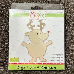 Sizzix Reindeer Bigz Die Animal Dress Ups. NWT #655539 Discontinued